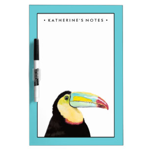 Add Your Name   Tropical Toucan Bird Dry-Erase Board