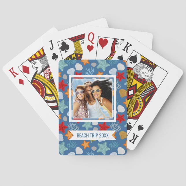 Add Your Name | Underwater Life Pattern Poker Cards (Back)
