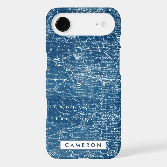 Add Your Name | US Map Blueprint Case-Mate Samsung Galaxy Case (Back)