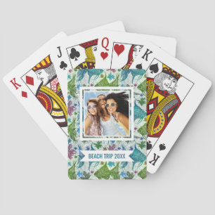Add Your Name Vintage Fish Pattern Poker Cards