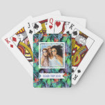 Add Your Name | Watercolor Bird Of Paradise Poker Cards