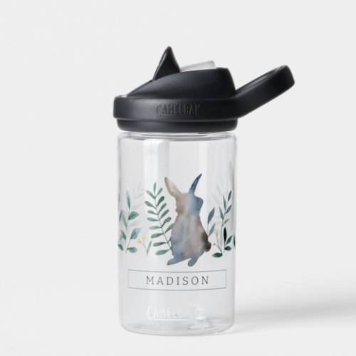 ADD YOUR NAME  Watercolor Bunnies Water Bottle