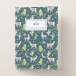 Add Your Name | Watercolor Llama Flag Pattern Pocket Folder