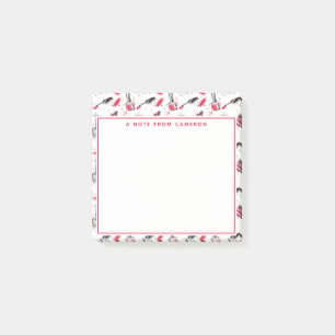 Add Your Name Watercolor Nail Polish Pattern Post-it Notes