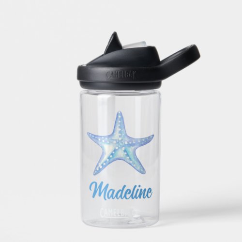 ADD YOUR NAME  Watercolor Starfish Water Bottle
