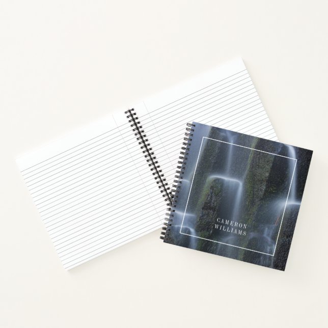 Add Your Name | Waterfalls Over Basalt Columns Notebook (Inside)