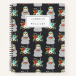 Add Your Name | Watermelon Sloth Pattern Notebook