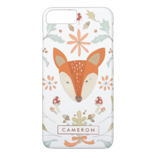 Add Your Name   Whimsical Woodland Fox iPhone 8 Plus/7 Plus Case