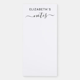 Add Your Name White Magnetic Notepad