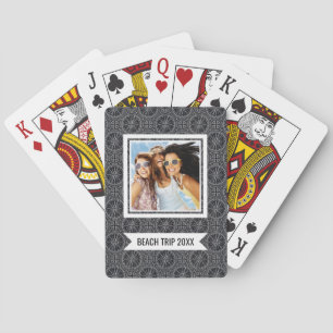 Add Your Name   Wind Rose Compass Pattern Poker Cards