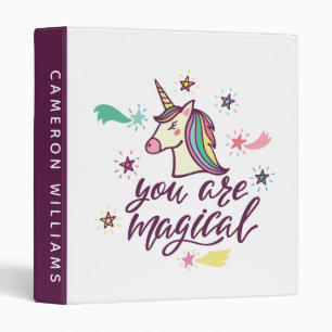 Add Your Name You Are Magical 3 Ring Binder