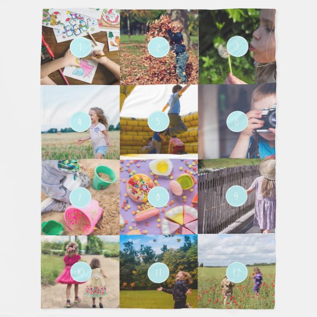 add your own 12 Photos Customizable Fleece Blanket (Front)