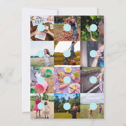 Add your own 12 Photos Customizable Postcard