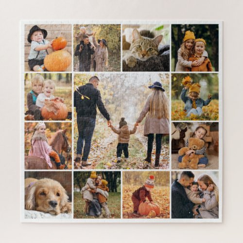 Add Your Own 13 Photo Collage Jigsaw Puzzle