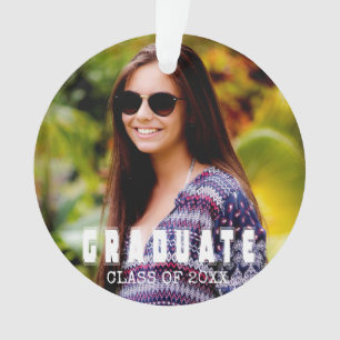 Add Your Own 2 Photo (1+1) Personalized Graduation Ornament