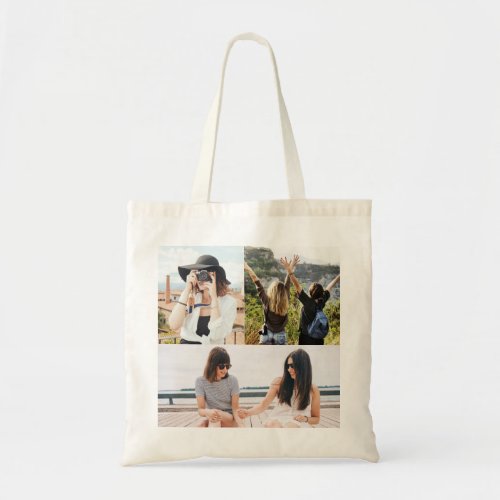 Add Your Own 3 Photo Collage Tote Bag