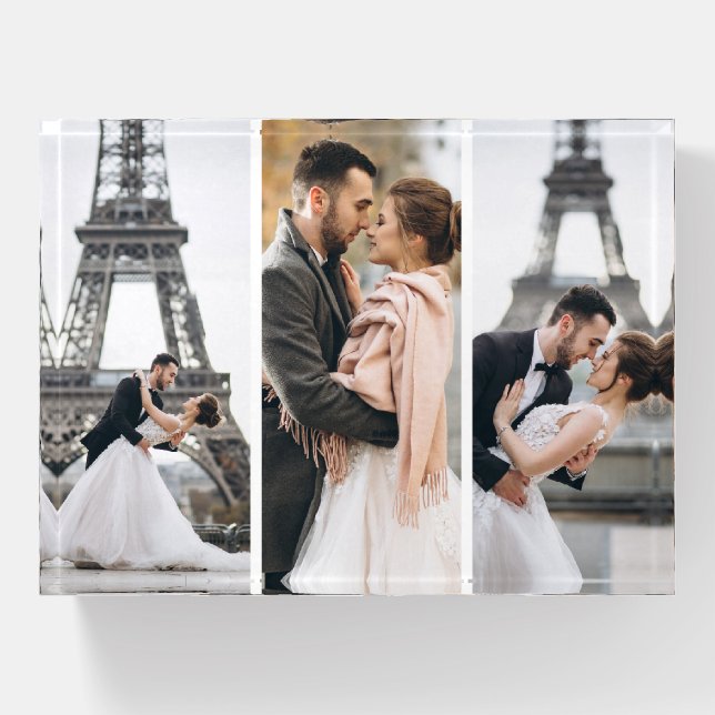 Add Your Own - 3 Photo Gallery Paperweight (Front)