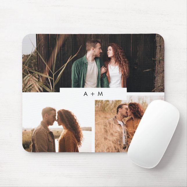 Add Your Own - 3 Photo Gallery Personalized Mouse Pad (With Mouse)