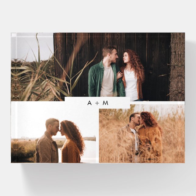 Add Your Own - 3 Photo Gallery Personalized Paperweight (Front)