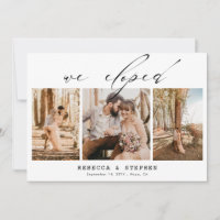 Add Your Own 4 Photo Elegant Wedding Elopement