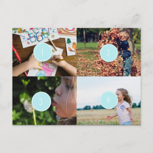 Add your own 4 Photos Customisable Card
