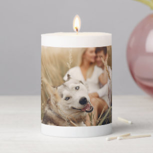 Add Your Own 5 Photo Gallery Pillar Candle