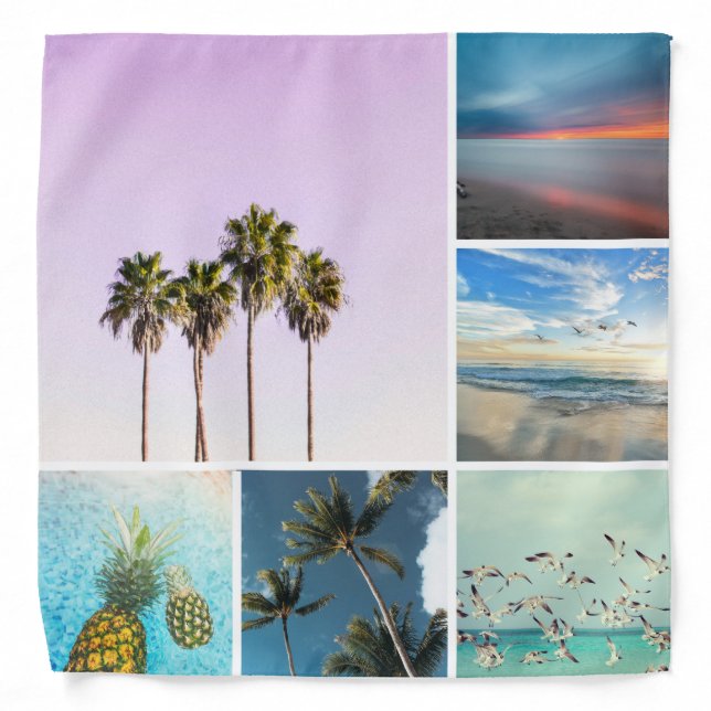 Add Your Own 6 Photo Collage Bandana (Front)