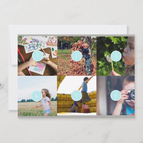 Add your own 6 Photo Customizable PostCard