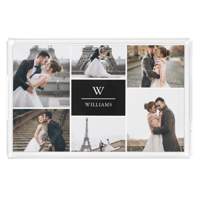 Add Your Own | 6 Photo Gallery Personalized Acrylic Tray (Front)