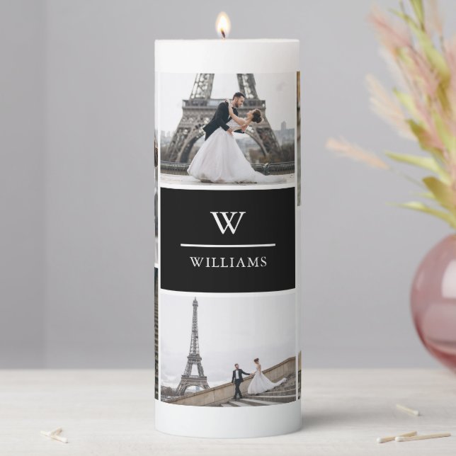 Add Your Own | 6 Photo Gallery Pillar Candle (In Situ)