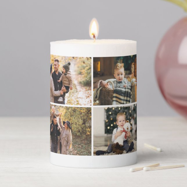 Add Your Own | 8 Photo Gallery  Pillar Candle (In Situ)
