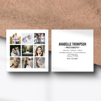 Add Your Own 9 Photo Gallery  | Photography Square Business Card