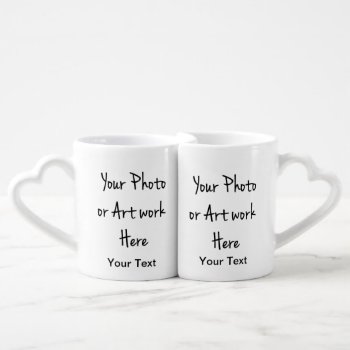Add Your Own Art  Photo  Text Coffee Mug Set by atlanticdreams at Zazzle