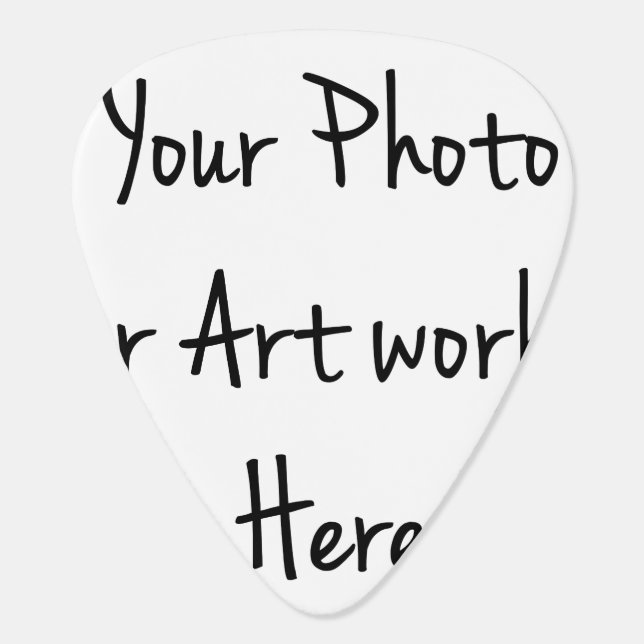 Add Your Own Art, Photo, Text Guitar Pick (Back)