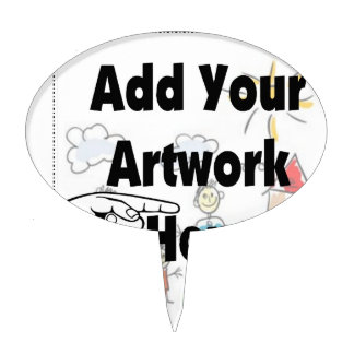Add your own Artwork or Kid's Artwork for gifts Cake Topper