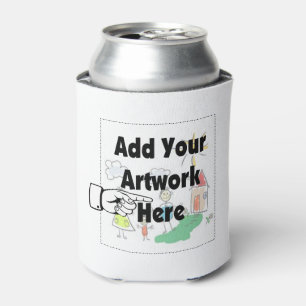 Add your own Artwork or Kid's Artwork for gifts Can Cooler