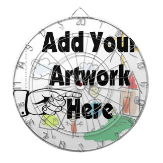 Add your own Artwork or Kid's Artwork for gifts Dart Board