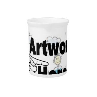 Add your own Artwork or Kid's Artwork for gifts Pitcher