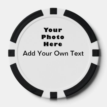 Add Your Own Artwork Or Photo Dark Blue Poker Chips by atlanticdreams at Zazzle