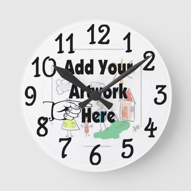 Add your own artwork Wall Clock (Front)