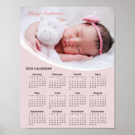 Add Your Own Baby Photo 2024 Calendar Poster