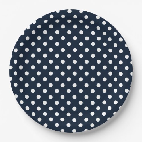 Add Your Own Background Color Polka Dots Party Paper Plates