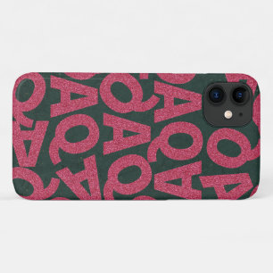 Add your own background Green and pink glitter iPhone 11 Case