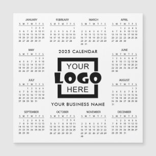 Add Your Own Business Logo 2025 Calendar Magnet