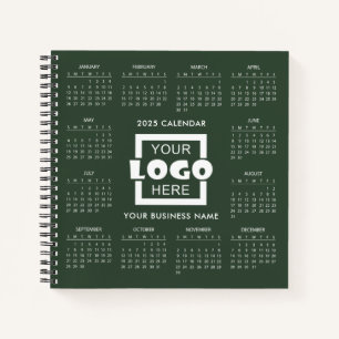 Add Your Own Business Logo 2025 Calendar Notebook