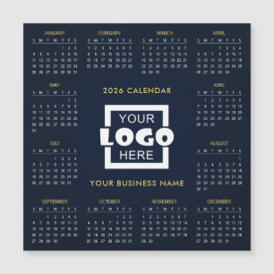 Add Your Own Business Logo 2026 Calendar Magnet