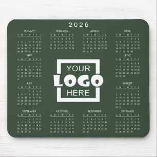 Add Your Own Business Logo 2026 Calendar Mouse Pad