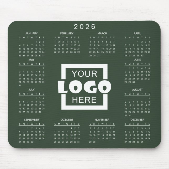 Add Your Own Business Logo 2026 Calendar Mouse Pad (Front)