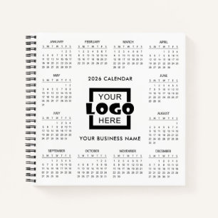 Add Your Own Business Logo 2026 Calendar Notebook