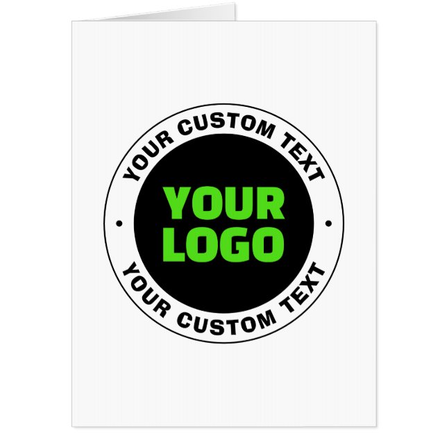 Add Your Own Business Logo or Uploaded Design Card (Front)